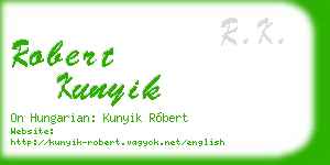 robert kunyik business card